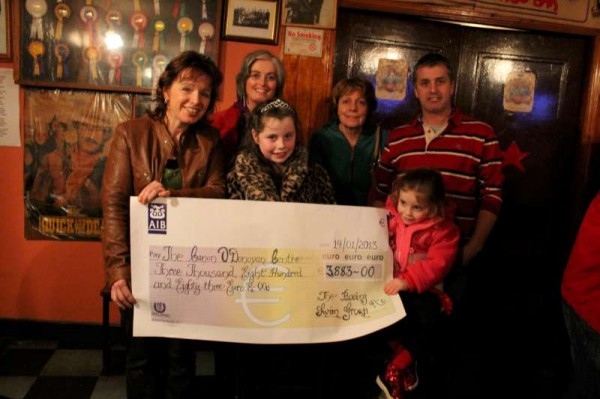 The presentation of the very impressive cheque of 