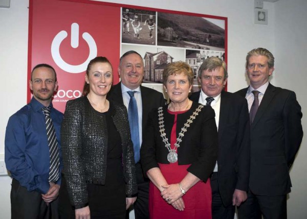 (L-R): Mr. Tony McCaul Chairman of Millstreet Development Association, Ms. Helen O’Sullivan IRD Duhallow, Mr. Ger Power, Head of Finance and Economic Development for Cork County Council, Mayor of Cork County Cllr. Barbara Murray, Cllr. Gerard Murphy Chairman of the Economic Development SPC, County Manager Mr. Martin Riordan. 