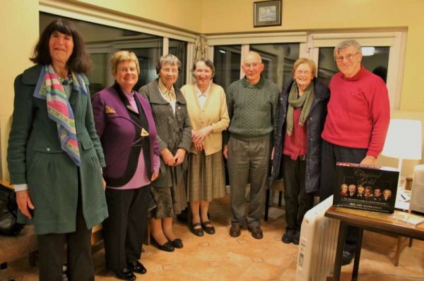 Some of the many people who attended tonight's superb Millstreet Gramophone Circle presentation by Michael Drew, Boherbue (on extreme right).  It was Michael's first presentation and it was a tremendous success enjoyed by a capacity audience including young Daniel and James from Ballinatona, Millstreet.