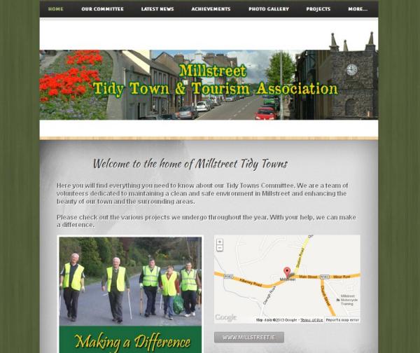 2013-05-23 Millstreet Tidy Towns new website - front page