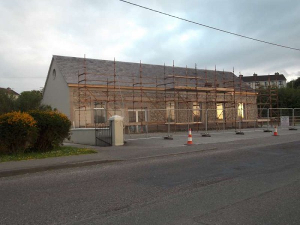 It was from this location on Drishane Road that the Millstreet Summer sunset was taken.   This building presently being renovated was in fact the setting for Millstreet Creamery for many years.  (S.R.)