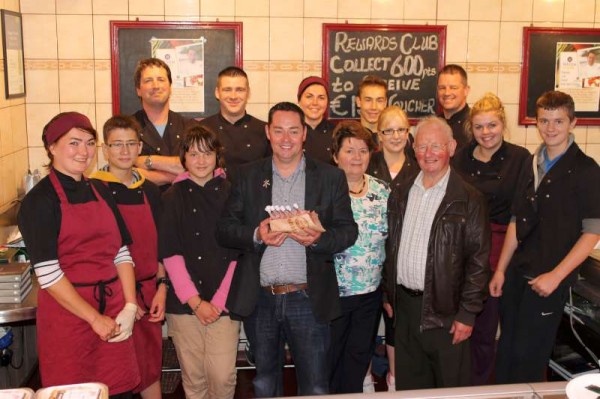 Celebrity Chef Neven joins the wonderfully dedicated Staff of O'Leary Family Craft Butchers at The Square, Millstreet on Thursday, 15th August 2013.  (S.R.)