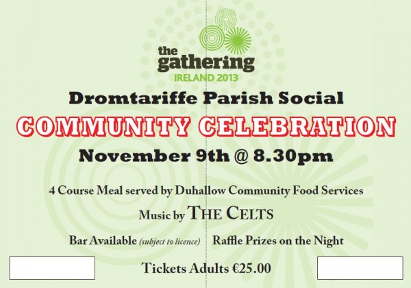 2013-10-08 Dromtarriffe Parish Social - Community Celebration - poster