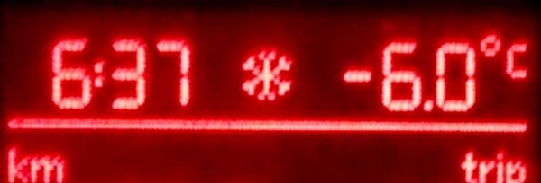 The temperature hit -6C this morning on the Drishane Road