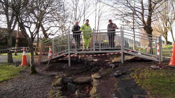 Further truly uplifting developments are presently taking place in Millstreet Town Park with the Bridge Replacement from the original attractive timber structure to this new magnificent steel bridge - the work of David .and his dedicated Staff of Vanhalen Ltd. of Liscreagh, Millstreet