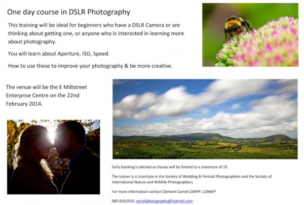 2014-10-12 One Day Photography Course with Clement Carroll - poster