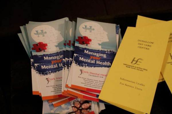 Some of the excellent information leaflets available at the event.   Lots more information on www.corkmentalhealth.com 