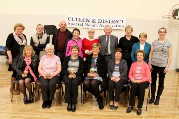 Cullen & District Special Needs Association brought its ten-week sponsored weight-loss programme to a very successful conclusion on Monday night at the newly renovated Cullen Community Centre.   In excess of 800lbs were lost over that period and more that €4,000.00 was fundraised.   Click on the images to enlarge.  (S.R.)