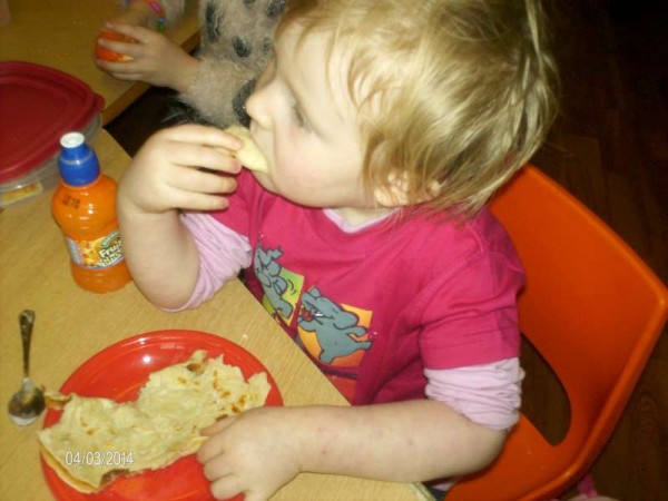 2Celebrating Pancake Day 2014 at Rathcoole Playschool -800
