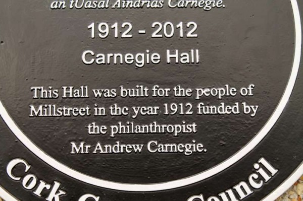 2Carnegie Hall, Millstreet - New Plaque 2014 -800