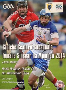 2014-06-08 Front Cover of the Cork v Waterford match programme - #6 Mark Ellis