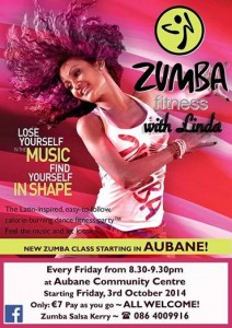 2014-09-22 Zumba in Aubane - poster