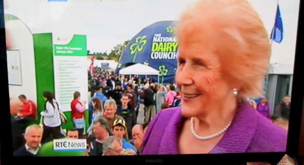 Among the local people seen on national television during this week's spectacular National Ploughing Event in Co. Laois were (on left bottom corner of screen) John Twohig and his Dad, Michael.   That was live from RTÉ.  Click on the image to enlarge.  (S.R.)