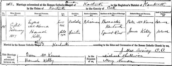 1887-02-08-marriage-of-owen-mckenna-and-hannah-kelly-in-kanturk-1000