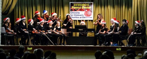 2014-11-29 Choons for Children's Charities at Christmas - on stage in the GAA Hall