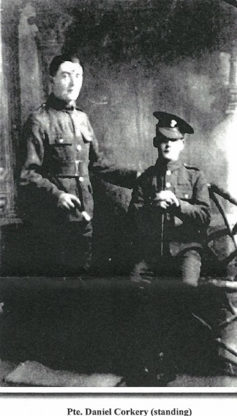 2014-12-07 Pte Daniell Corkery - Standing - probably with probably his friend, Lance-Corporal Patrick Condon