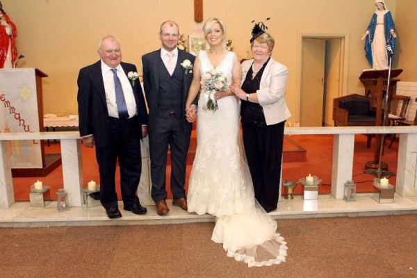 Conor's parents Denis and Noreen with Edel. 