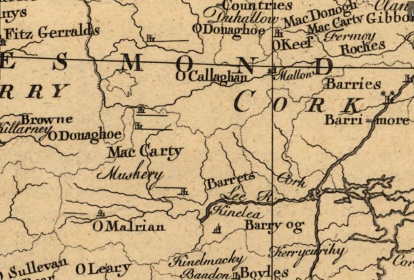 1795 - principal families of Irish and English extraction, from the start of the seventeenth century