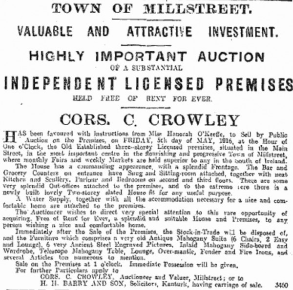 1916-05-13 High Price for Licensed Premises 02