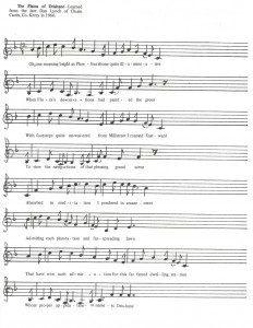 The Plains of Drishane - music sheet and lyrics