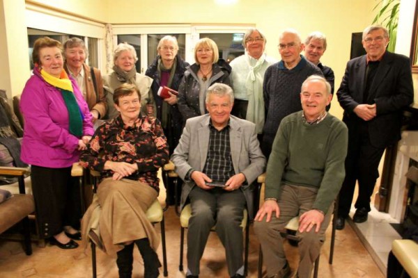 Joe Kennelly (seated centre) of Inniscarra  and Millstreet pictured with just some of the capacity audience attending Friday night's Millstreet Gramophone Circle presentation.   In his splendid programme of music and song, Joe shared some wonderful gems and evoked treasured memories of the Millstreet of the 1950s and '60s.  Next presentation in Boherbue is on Thursday, 5th March being given by Maura Sheehan (pictured at back 3rd from left) and  Millstreet will have Peter O'Regan of Kilmurry presenting on Friday, 20th March.   Click on the images to enlarge.  (S.R.)