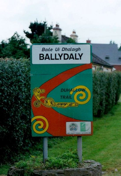 Thanks to Photographer supreme, Geraldine Dennehy - we've been alerted to an uplifting sign change in Ballydaly...from the above to below!  Click on the images to enlarge.  (S.R.)