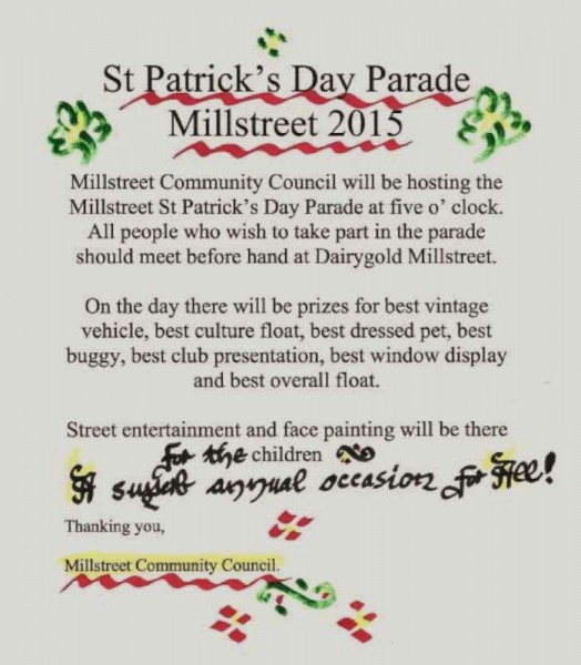 We thank Millstreet Community Council for this notice and we congratulate the Comm. Council for superbly organising this important annual event.  Click on the image to enlarge.  (S.R.)