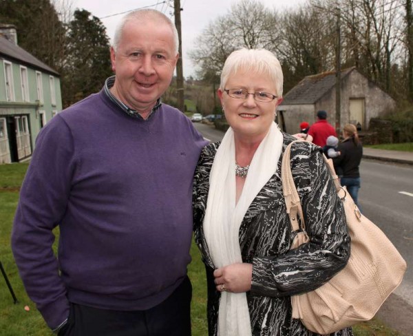 Jerry & Mary McCarthy pictured at St. Patrick's Parade on 15th March 2015 in Carriganima.  Musician supreme, Jerry will be appearing with "Autumn Gold" at The Pub in Carriganima on Easter Sunday.  Click on the images to enlarge.  (S.R.)