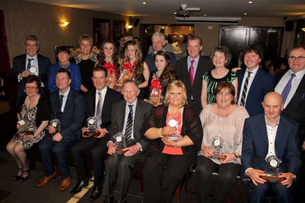 Recipients and Sponsors at Friday night's superb Millstreet Community Awards 2015 held in the Wallis Arms Hotel.   A full feature on the excellent later.  Click on the image to enlarge.  (S.R.)