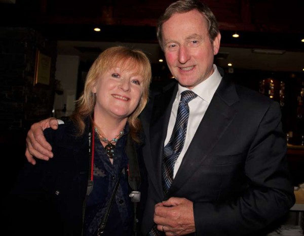 We extend sincere thanks to Photographer Supreme, Sheila Fitzgerald pictured here with Taoiseach Enda Kenny, for superbly capturing many special moments of the Taoiseach's visit to Millstreet on Friday, 12th June 2015.  This coming week's "Corkman" will undoubtably feature many of Sheila's pictures of the important occasion. Click on the images to enlarge.  (S.R.)