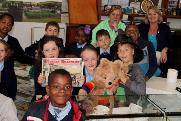 Great interest was shown by the children from First Class of Presentation N.S., Millstreet who visited Millstreet Museum today (15th June 2015) with teacher Maria Casey and S.N.A. Eileen Cotter.   Click on the images to enlarge.  (S.R.)