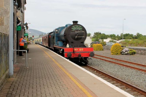 For a very brief period at Millstreet Railway Station the magic of Steam emerged as a magnificent Steam Train passed through coming from Killarney.  Click on the images to enlarge.  (S.R.)