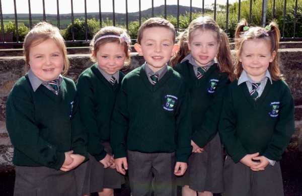 4 Girls & a Boy! The Kilcorney N.S. Junior Infants Class 2015, Leah Murphy, Katie Nolan, Shane O Sullivan, Ayda Hickey & Siobhan O Regan on their 1st day at school.-800