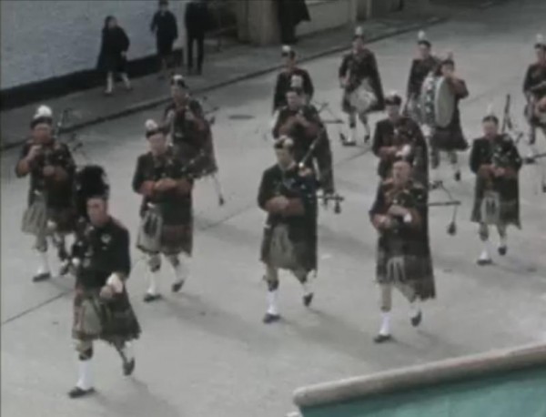 1966 Millstreet Pipe Band lead out the 50th anniversary Parade of the 1916 Rising in Tralee