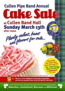 2016-03-13 Cullen Pipe Band Cake Sale - poster