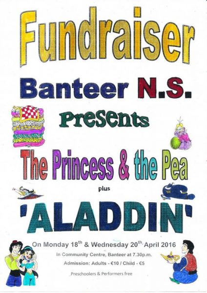 16-04-20 Banteer NS Musical - The Princess and the Pea + Aladdin - poster