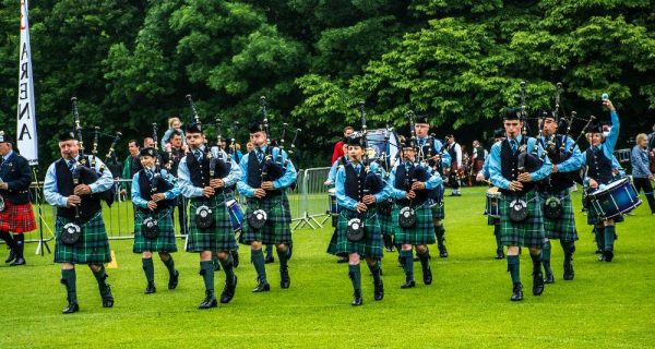 2016-06-11 Cullen Pipe Band pictured performing a the UK Championships held in Stormont Belfast